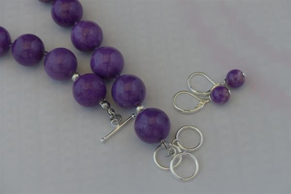 Grote foto phosphosiderite 14 mm ketting oorhanger set sieraden tassen en uiterlijk kettingen