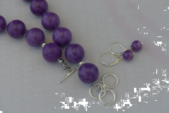 Grote foto phosphosiderite 14 mm ketting oorhanger set sieraden tassen en uiterlijk kettingen