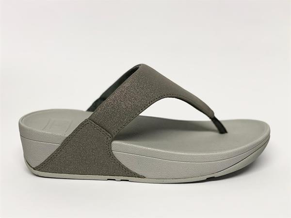 Grote foto fitflop lulu shimmer pewter grijs kleding dames schoenen