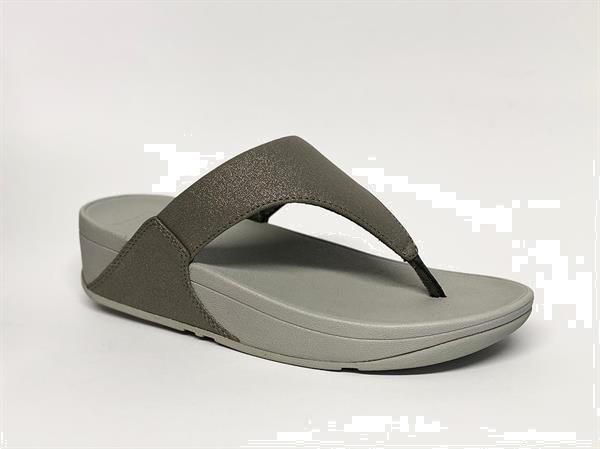 Grote foto fitflop lulu shimmer pewter grijs kleding dames schoenen