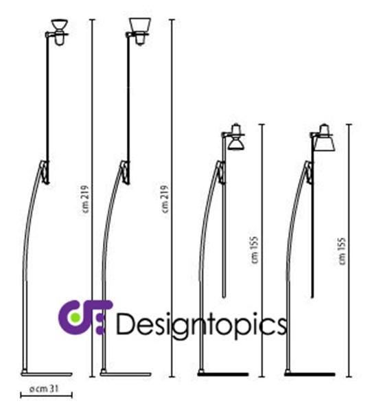 Grote foto artemide alfiere vloerlamp huis en inrichting leeslampen