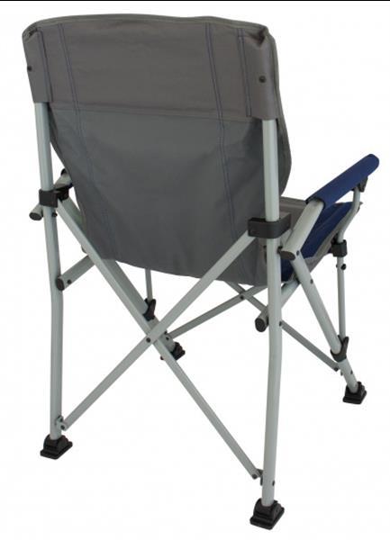 Grote foto campingstoel bolzano 89 x 53 cm staal grijs blauw caravans en kamperen caravan accessoires
