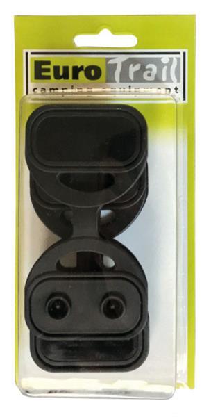 Grote foto tenttapijt clips 5 x 3 x 1 cm pvc zwart 4 stuks caravans en kamperen tenten