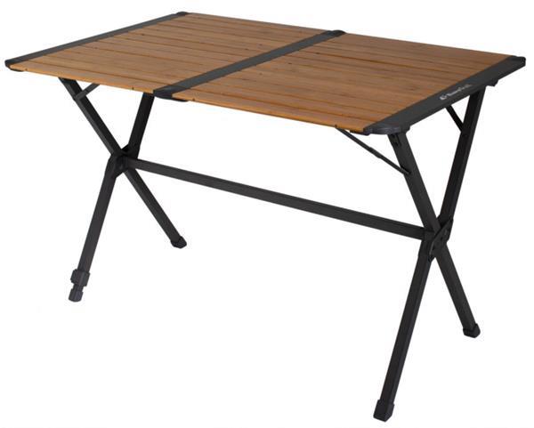 Grote foto campingtafel chamberry 70 x 110 x 70 cm bamboe bruin caravans en kamperen caravan accessoires