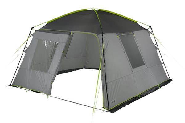 Grote foto tent pavillon cabana 350 x 350 cm polyester grijs caravans en kamperen tenten