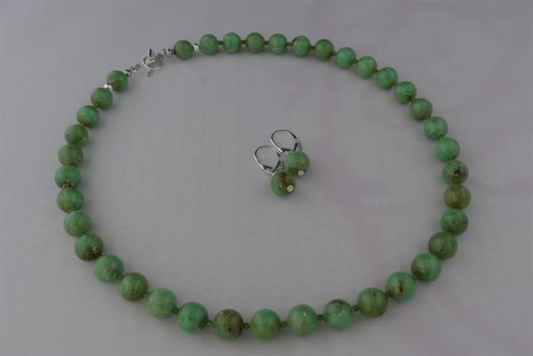 Grote foto ketting oorhanger set van chrysopraas sieraden tassen en uiterlijk kettingen