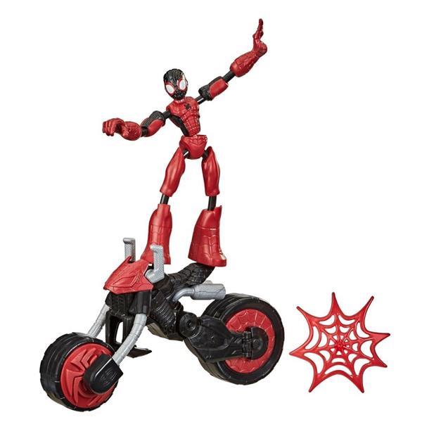 Grote foto spiderman bend and flex rider figuur motor kinderen en baby speelgoed voor jongens