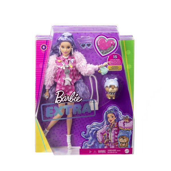 Grote foto barbie millie met paars haar accessoires kinderen en baby poppen