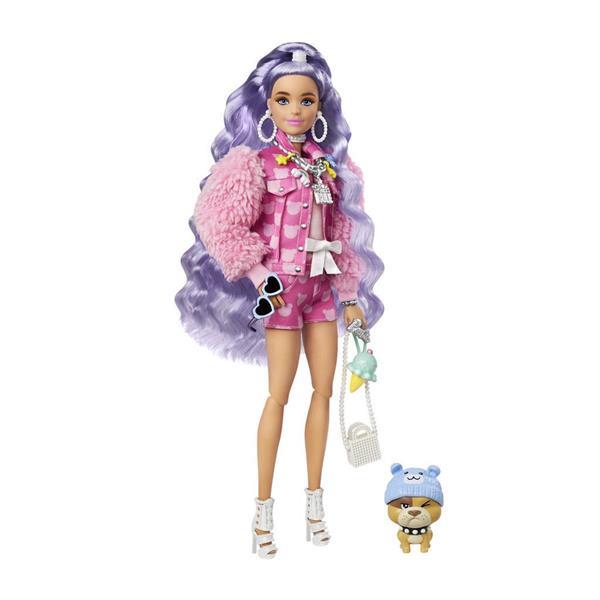 Grote foto barbie millie met paars haar accessoires kinderen en baby poppen