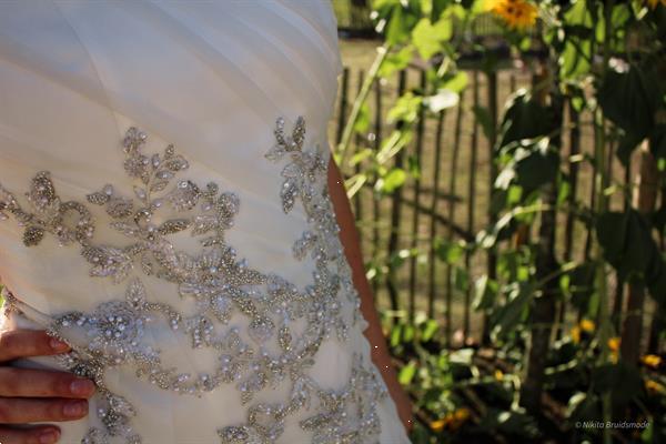 Grote foto bruidsjurk met organza en subtiele glitter kleding dames gelegenheidskleding