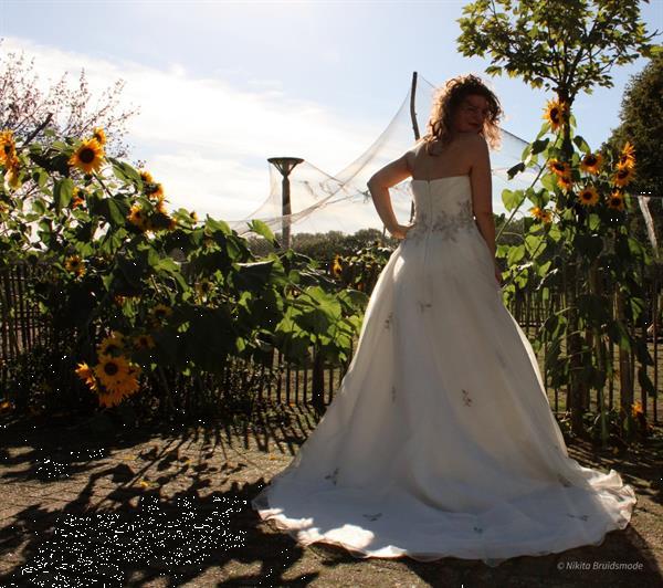 Grote foto bruidsjurk met organza en subtiele glitter kleding dames gelegenheidskleding