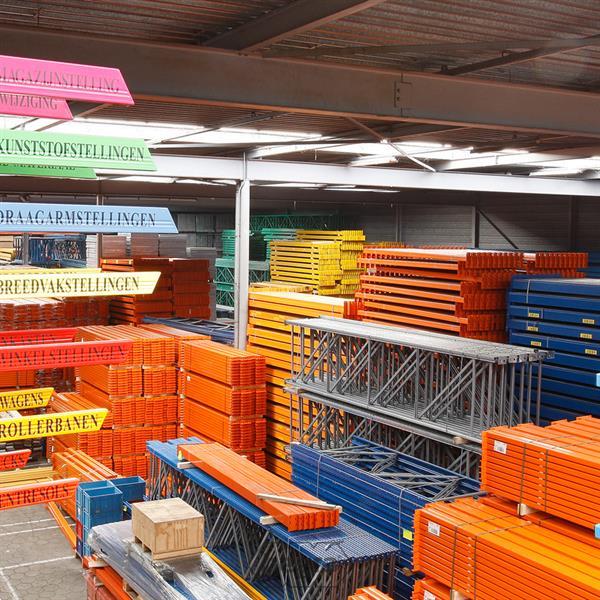 Grote foto gebruikte palletstelling liggers en frames zakelijke goederen magazijn stelling en opslag