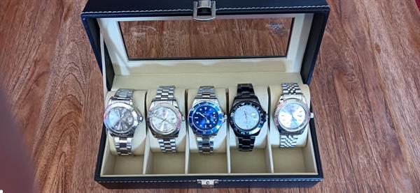 Grote foto pracht box met 5 horloges sieraden tassen en uiterlijk heren