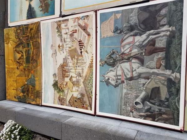 Grote foto zestig schoolplaten landkaarten antiek en kunst schoolplaten