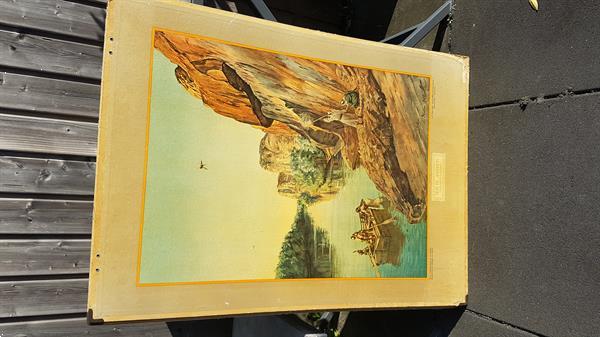 Grote foto zestig schoolplaten landkaarten antiek en kunst schoolplaten