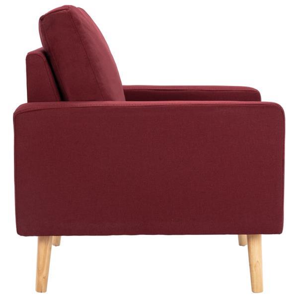 Grote foto vidaxl fauteuil stof wijnrood huis en inrichting stoelen