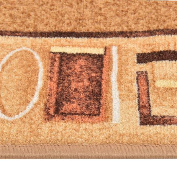 Grote foto vidaxl tapijtloper met gelbodem 67x150 cm beige huis en inrichting vloerbedekking en kleden