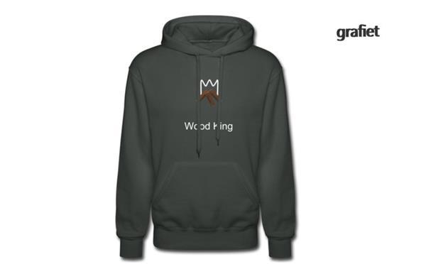 Grote foto wood king hoodie kleding heren truien en vesten