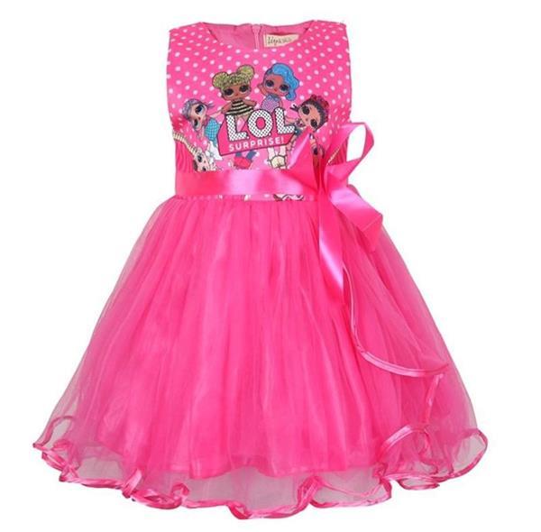Grote foto lol surprise jurk prinsessen fel roze gratis haarband 6 7 kinderen en baby overige