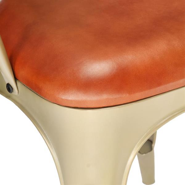 Grote foto vidaxl chaises de salle manger 2 pcs marron cuir v ritable huis en inrichting stoelen