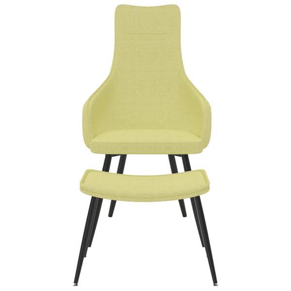 Grote foto vidaxl chaise de canap avec repose pied vert tissu huis en inrichting stoelen