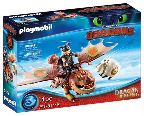 Grote foto playmobil dragons 70729 dragon racing vissenpoot en speknek kinderen en baby duplo en lego