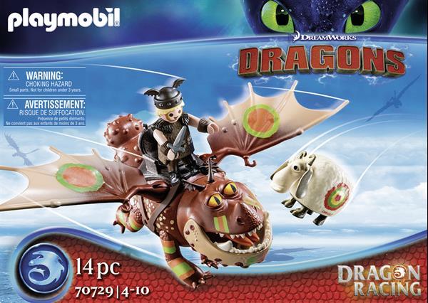 Grote foto playmobil dragons 70729 dragon racing vissenpoot en speknek kinderen en baby duplo en lego