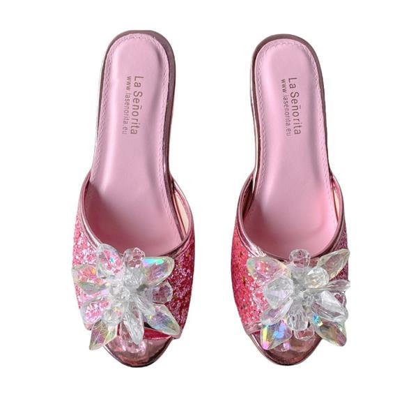 Grote foto prinsessen slipper roze glitter maat 27 binnenmaat 17 5 cm kleding dames schoenen
