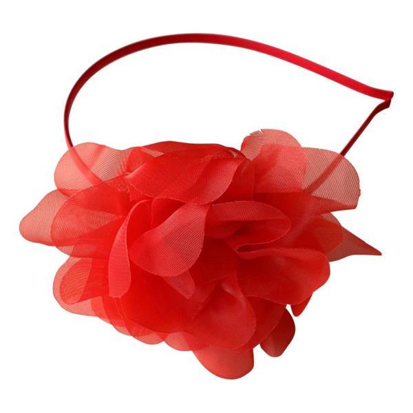 Grote foto prinsessen haarband rode grote bloem kleding dames verkleedkleding