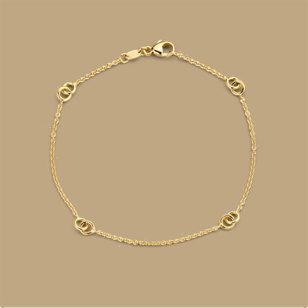Grote foto excellent jewelry gouden armband met verbonden cirkel sieraden tassen en uiterlijk armbanden voor haar