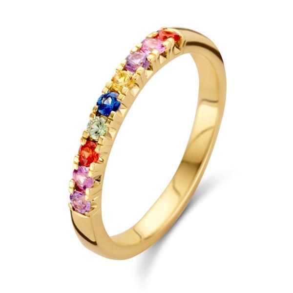 Grote foto excellent jewelry regenboog saffier gouden ring sieraden tassen en uiterlijk ringen voor haar