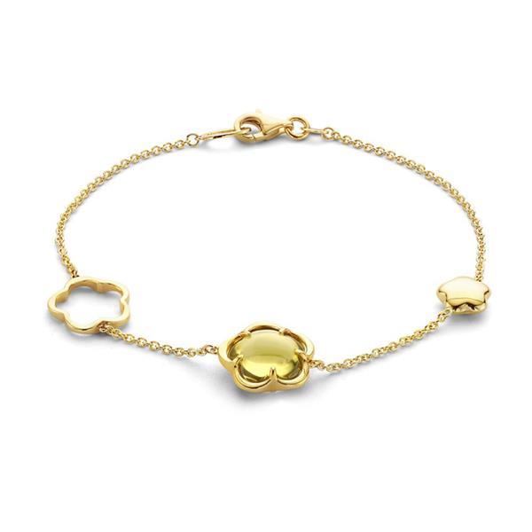 Grote foto excellent jewelry gouden armband met bloemvormen en edelsten sieraden tassen en uiterlijk armbanden voor haar