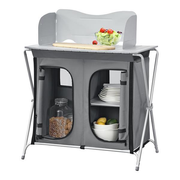 Grote foto campingkast opvouwbaar 104 5x80x50 5 cm donkergrijs caravans en kamperen caravan accessoires
