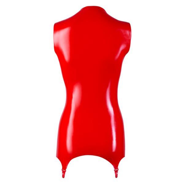 Grote foto latex jarreteltop rood erotiek kleding