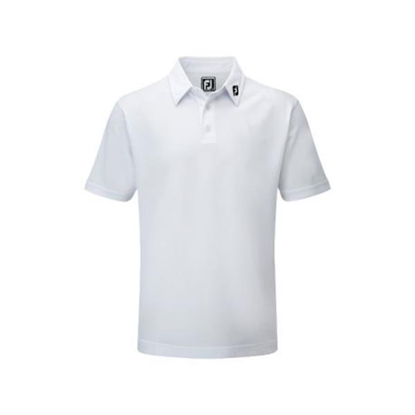 Grote foto footjoy stretch pique polo shirt wit kleding heren sportkleding