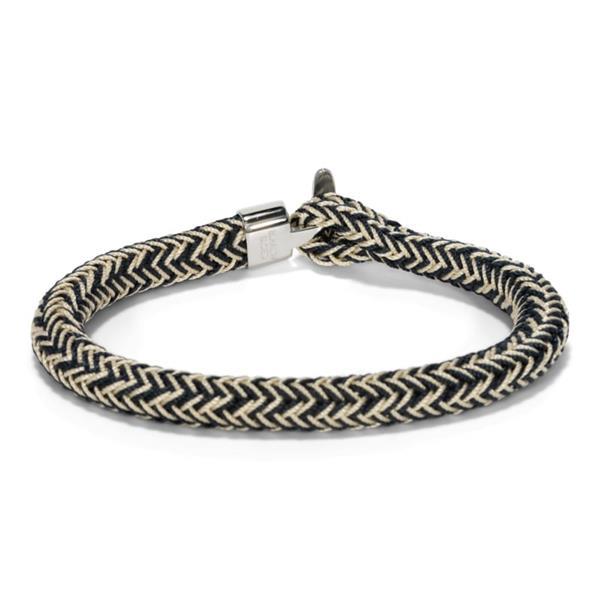 Grote foto blaauw bloed templar navy beige koord armband met zilverkleu sieraden tassen en uiterlijk armbanden voor haar