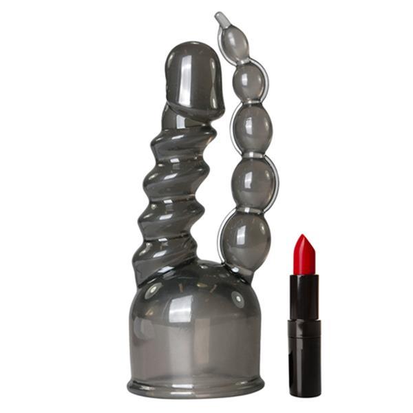 Grote foto easytoys wand collection opzetstuk met penis en anaal bead erotiek vibrators