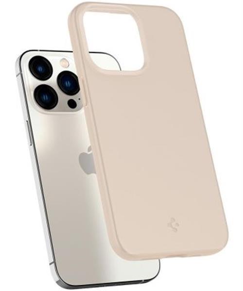 Grote foto spigen thin fit apple iphone 13 pro ultra dun hoesje beige telecommunicatie tablets