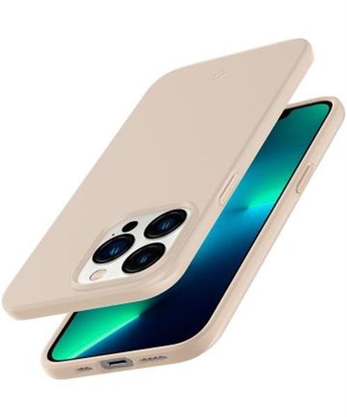 Grote foto spigen thin fit apple iphone 13 pro ultra dun hoesje beige telecommunicatie tablets