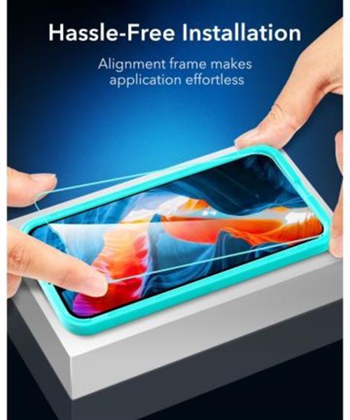 Grote foto esr apple iphone 13 mini tempered glass met montageframe 2 telecommunicatie tablets