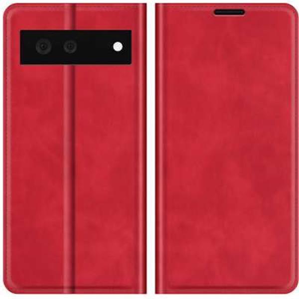 Grote foto google pixel 6 wallet hoesje magnetic rood telecommunicatie tablets
