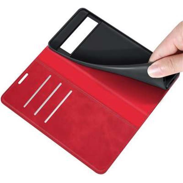 Grote foto google pixel 6 wallet hoesje magnetic rood telecommunicatie tablets