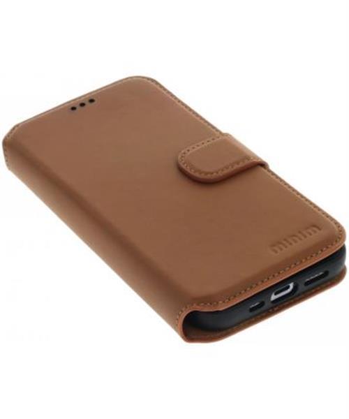 Grote foto minim 2 in 1 iphone 13 hoesje book case en back cover bruin telecommunicatie tablets