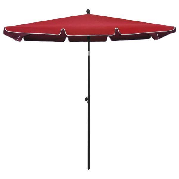 Grote foto vidaxl parasol de jardin avec m t 210x140 cm rouge bordeaux tuin en terras overige tuin en terras