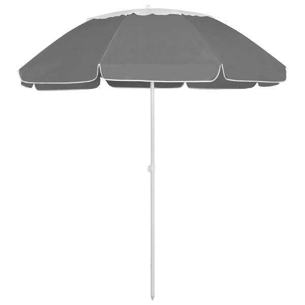 Grote foto vidaxl parasol de plage anthracite 300 cm tuin en terras overige tuin en terras