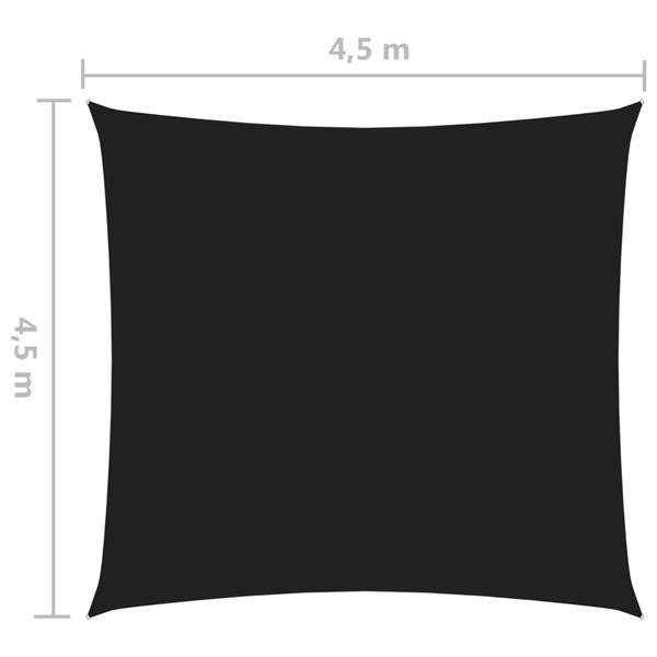 Grote foto vidaxl zonnescherm vierkant 4 5x4 5 m oxford stof zwart tuin en terras overige tuin en terras