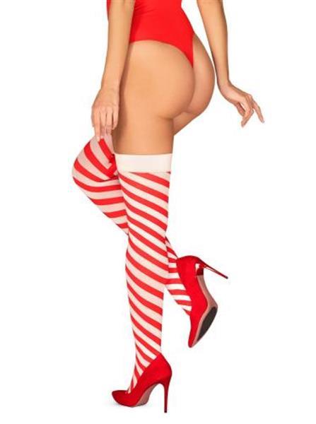 Grote foto kissmas gestreepte kerst kousen erotiek kleding