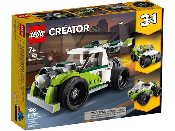 Grote foto lego creator 31103 raketwagen kinderen en baby duplo en lego