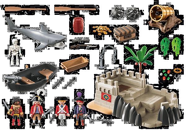 Grote foto playmobil pirates 70413 vesting van de soldaten kinderen en baby duplo en lego