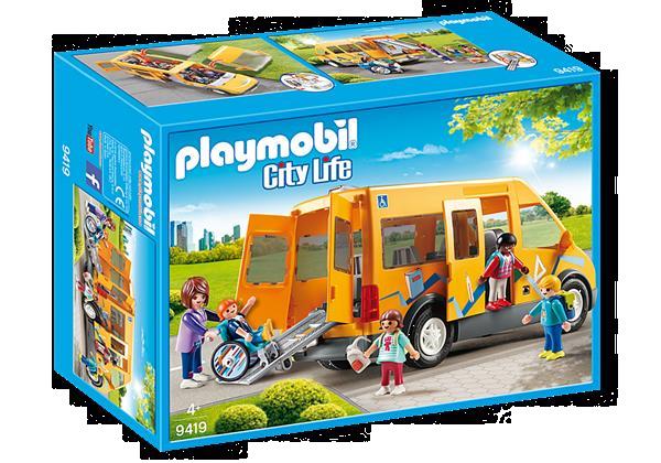 Grote foto playmobil city life 9419 schoolbus kinderen en baby duplo en lego